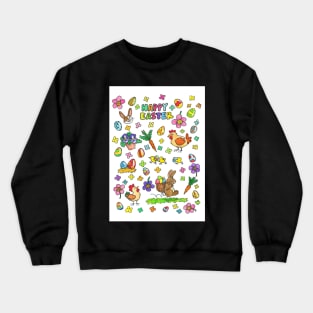 Colorful Happy Easter card Crewneck Sweatshirt